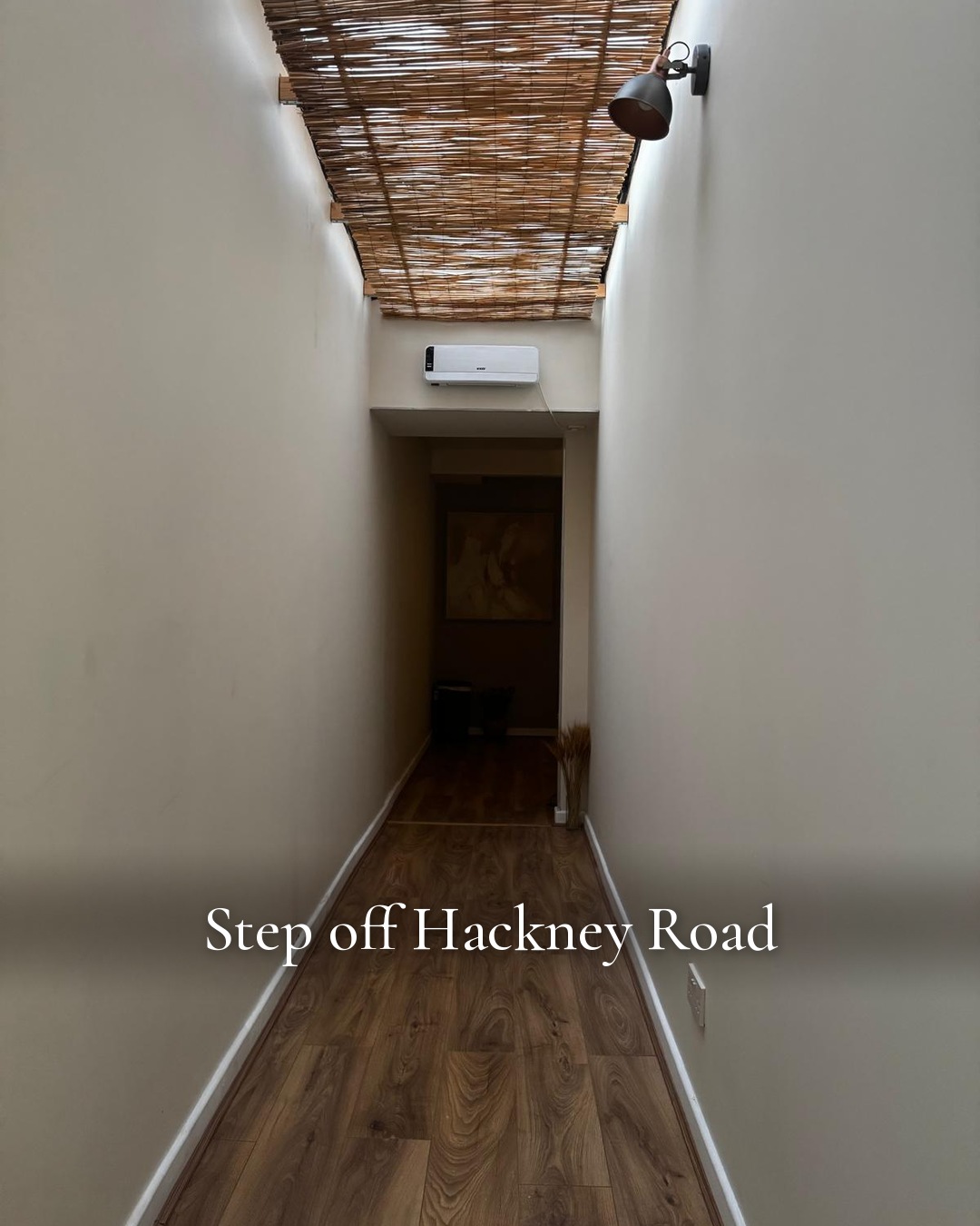 The hallway inside Project Pamper on Hackney Road